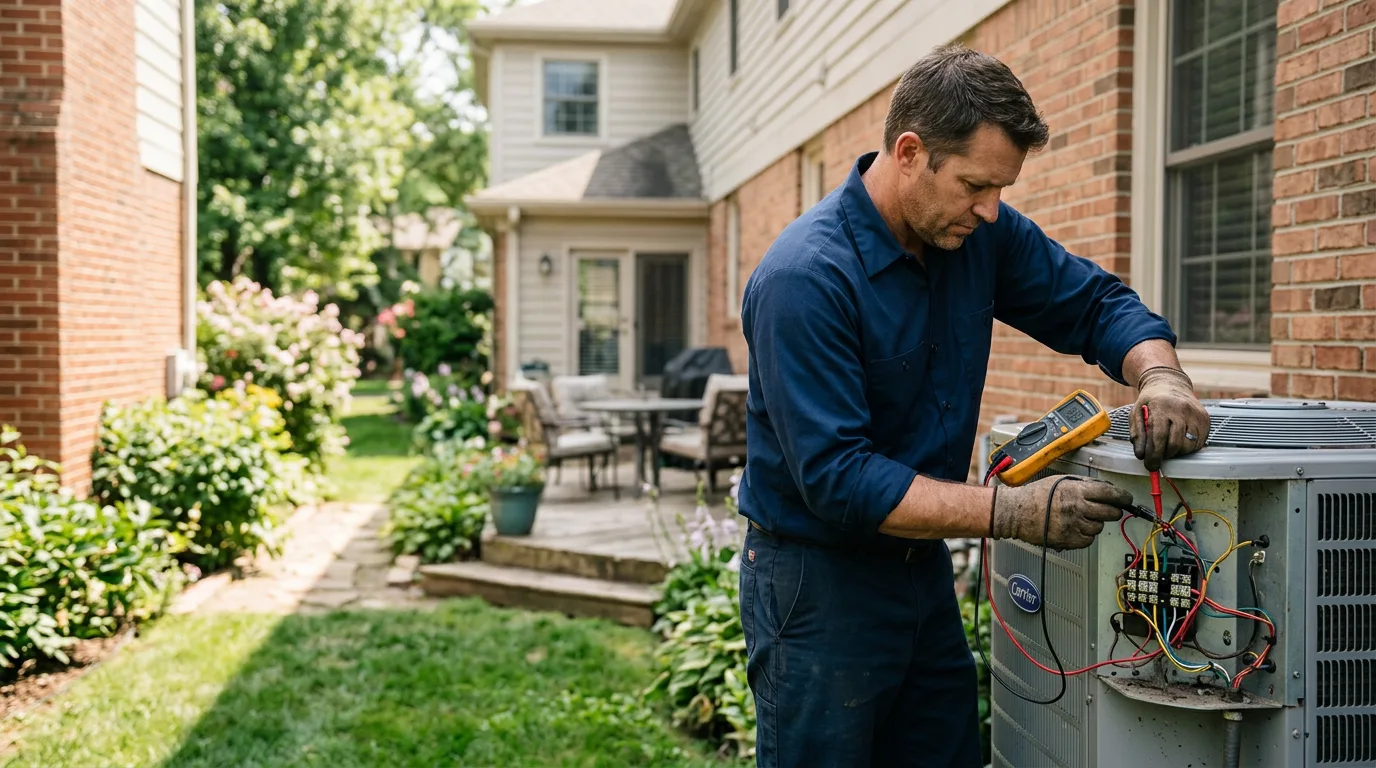 HVAC technician working near Marilla, NY